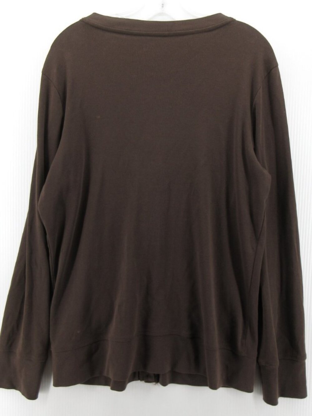 LL Bean Sweater Large Cardigan Button Front Pockets Minimalist - Picture 6 of 9